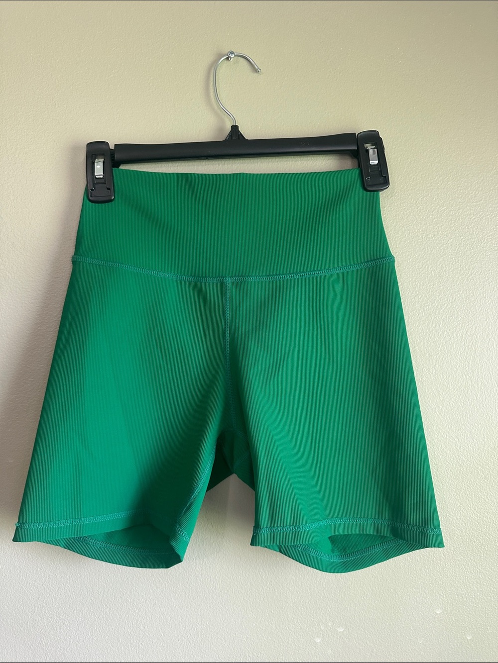 Women’s High-Waist Green Bike Shorts